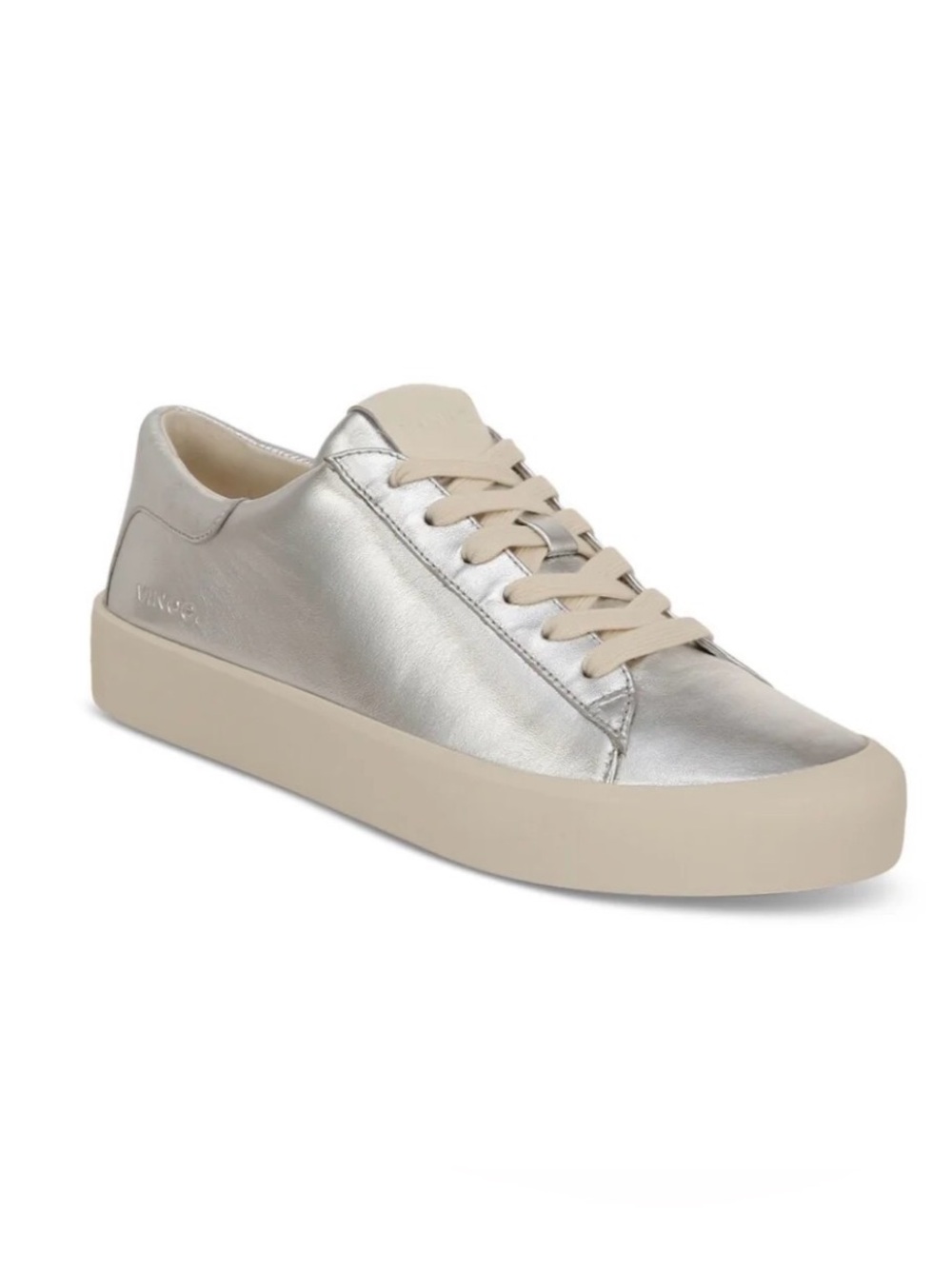 NWT- Vince ‘Gabi’ Lace-Up Metallic Leather Low Top Sneaker